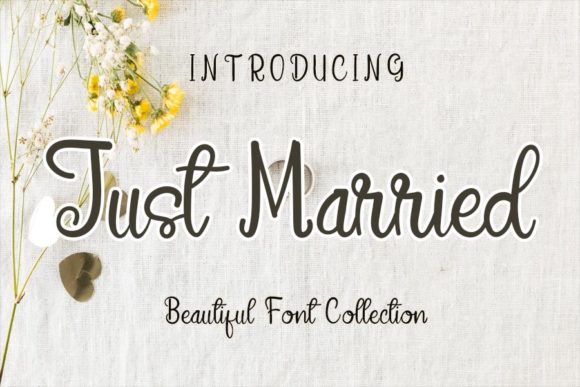 Just Married Font Poster 1