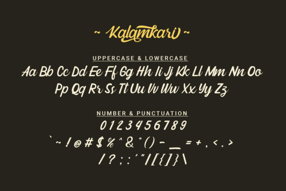 Kalamkari Font Poster 9
