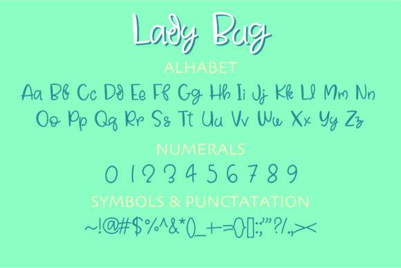 Lady Bug Font Poster 2