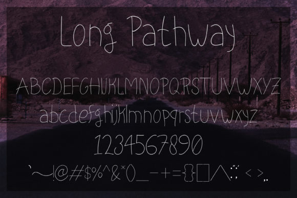 Long Pathway Font Poster 5