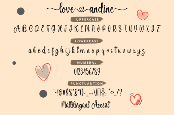 Love Andine Font Poster 5