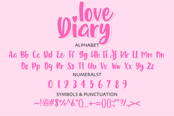 Love Diary Font Poster 2