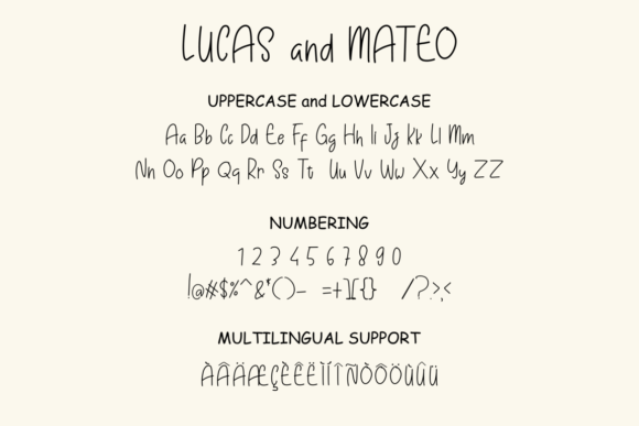Lucas and Mateo Font Poster 2
