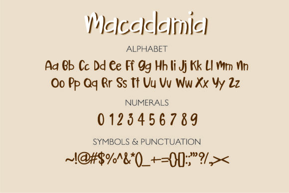 Macadamia Font Poster 2