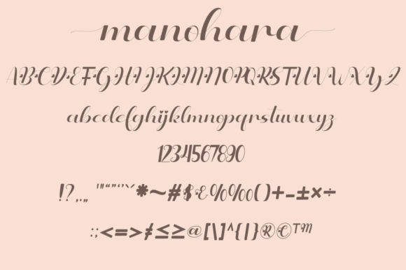 Manohara Font Poster 6