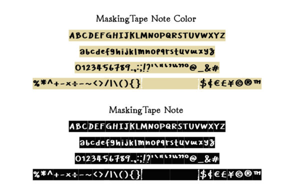 Masking Tape Note Font Poster 5