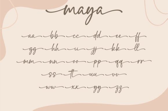 Maya Font Poster 8