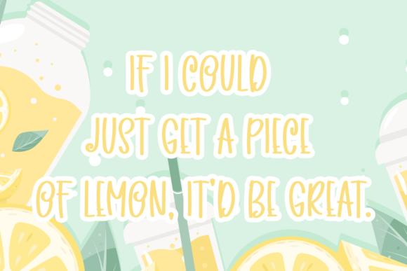 Milkshake Lemon Font Poster 2