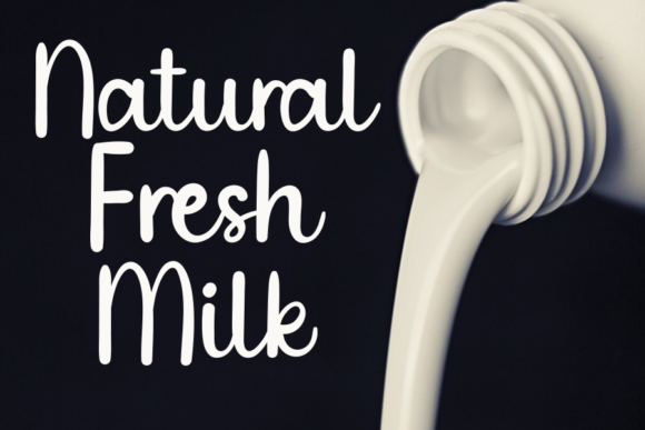 Milky White Font Poster 3