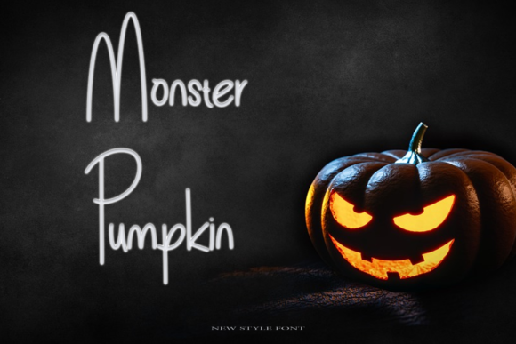 Monster Pumpkin Font Poster 1