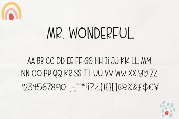 Mr. Wonderful Font Poster 2