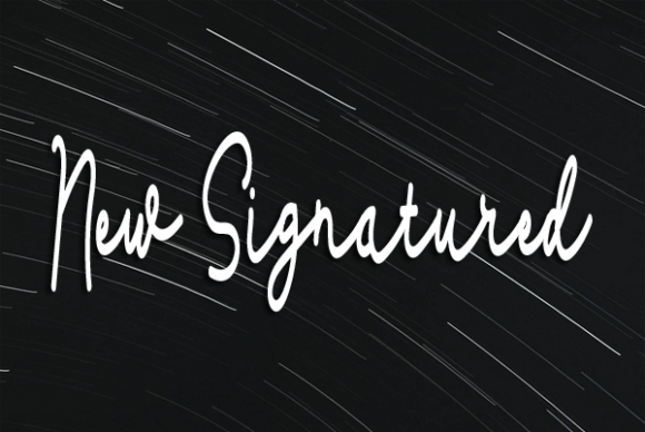 New Signatured Font