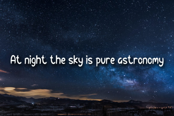 Night Sky Font Poster 4