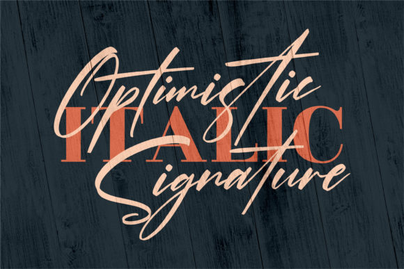 Optimistic Signature Font Poster 2