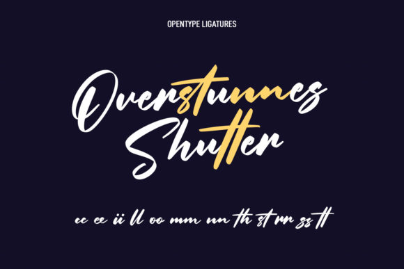 Overtis Signature Font Poster 9