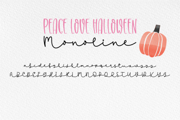 Peace Love Halloween Font Poster 12