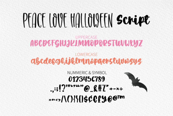 Peace Love Halloween Font Poster 13