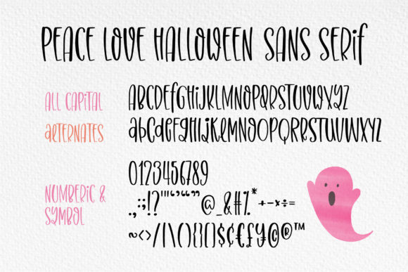Peace Love Halloween Font Poster 14