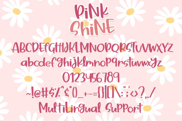 Pink Shine Font Poster 5