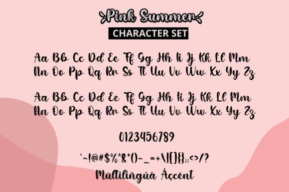 Pink Summer Font Poster 9