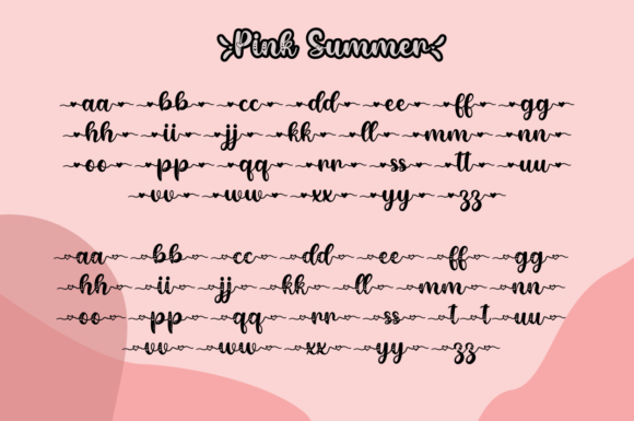 Pink Summer Font Poster 10