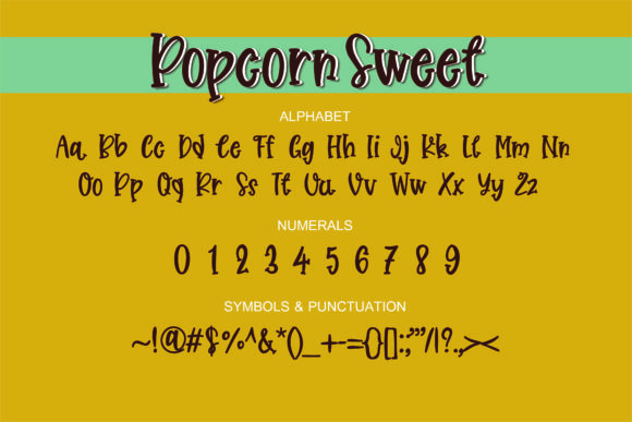 Popcorn Sweet Font Poster 2