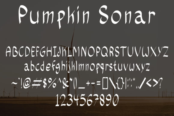 Pumpkin Sonar Font Poster 5