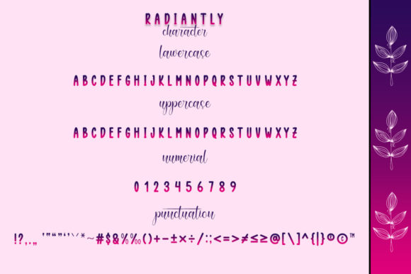 Radiant Radiantly Font Poster 8