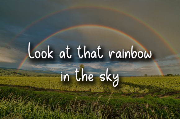Rainbow Wish Font Poster 4
