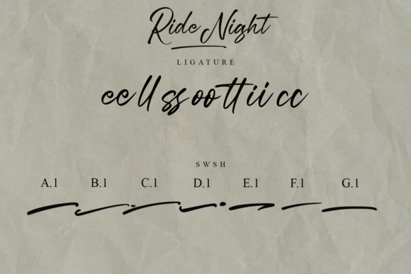 Ride Night Font Poster 9