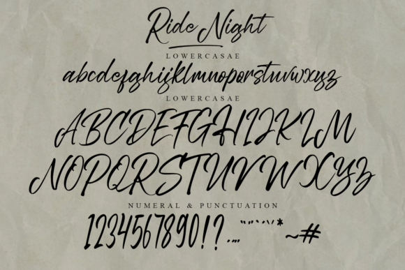 Ride Night Font Poster 10