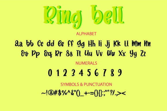 Ring Bell Font Poster 2