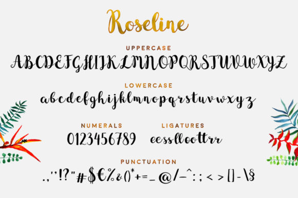 Roseline Font Poster 3