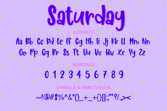 Saturday Font Poster 2