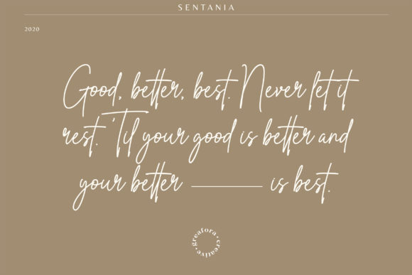 Sentania Font Poster 3