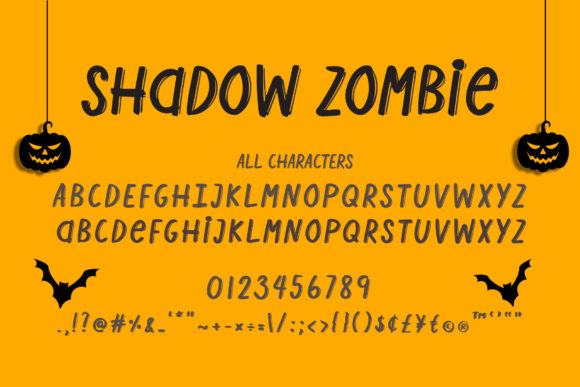 Shadow Zombie Font Poster 6