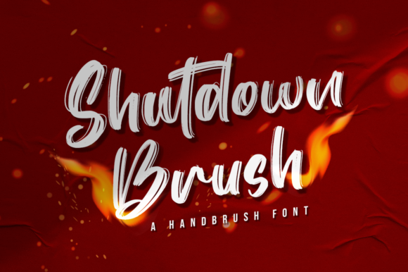 Shutdown Brush Font