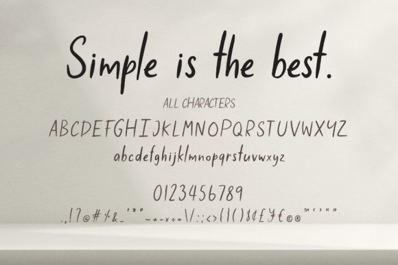 Simple is the Best Font Poster 2