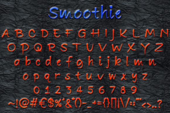Smoothie Font Poster 2