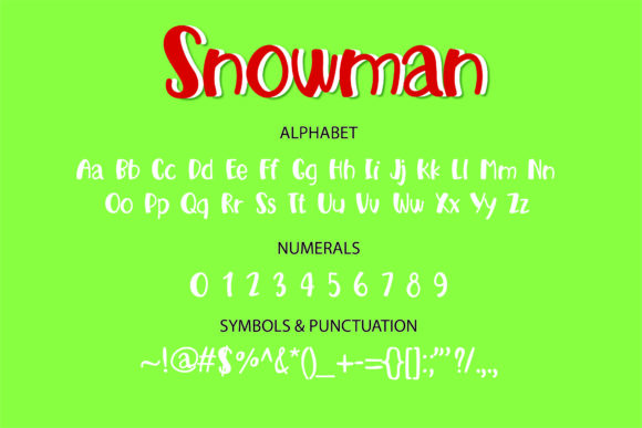 Snowman Font Poster 2