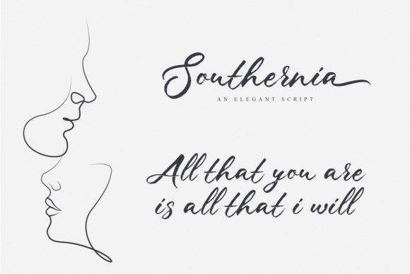 Southernia Script Font Poster 4