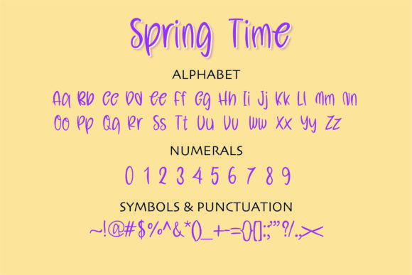 Spring Time Font Poster 2