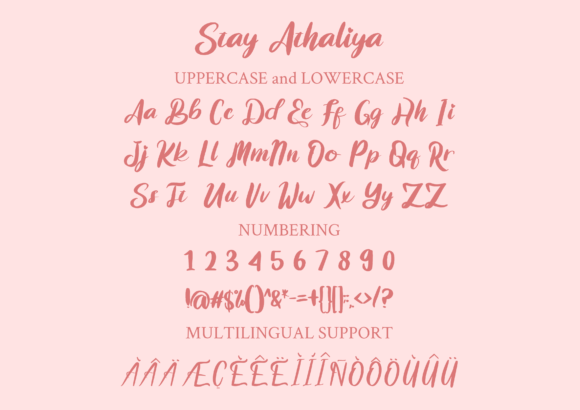 Stay Athaliya Font Poster 2