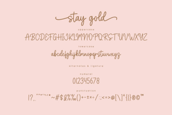 Stay Gold Font Poster 8