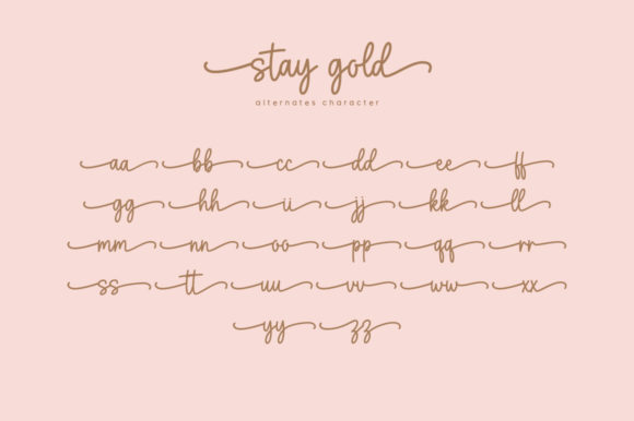 Stay Gold Font Poster 9