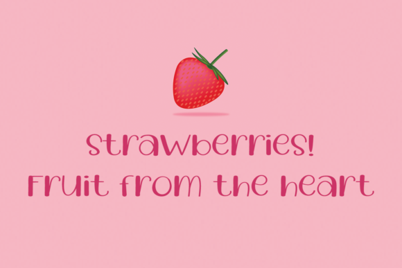 Strawberry Font Poster 3