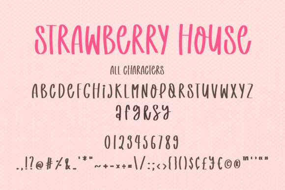 Strawberry House Font Poster 7