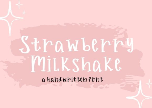 Strawberry Milkshake Font Poster 1