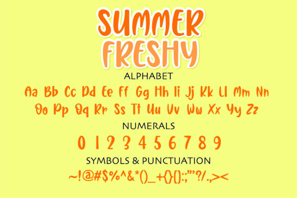Summer Freshy Font Poster 2
