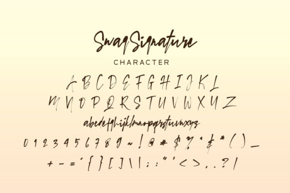 Swag Signature Font Poster 7